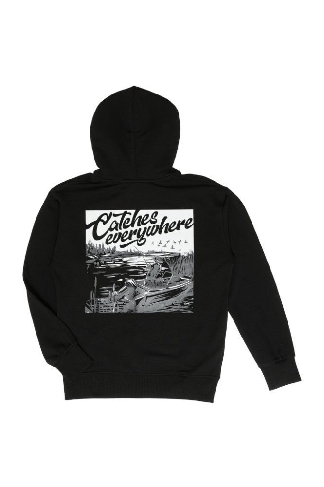 Толстовка Volga Baits Narval Catches Everywhere Black Grey