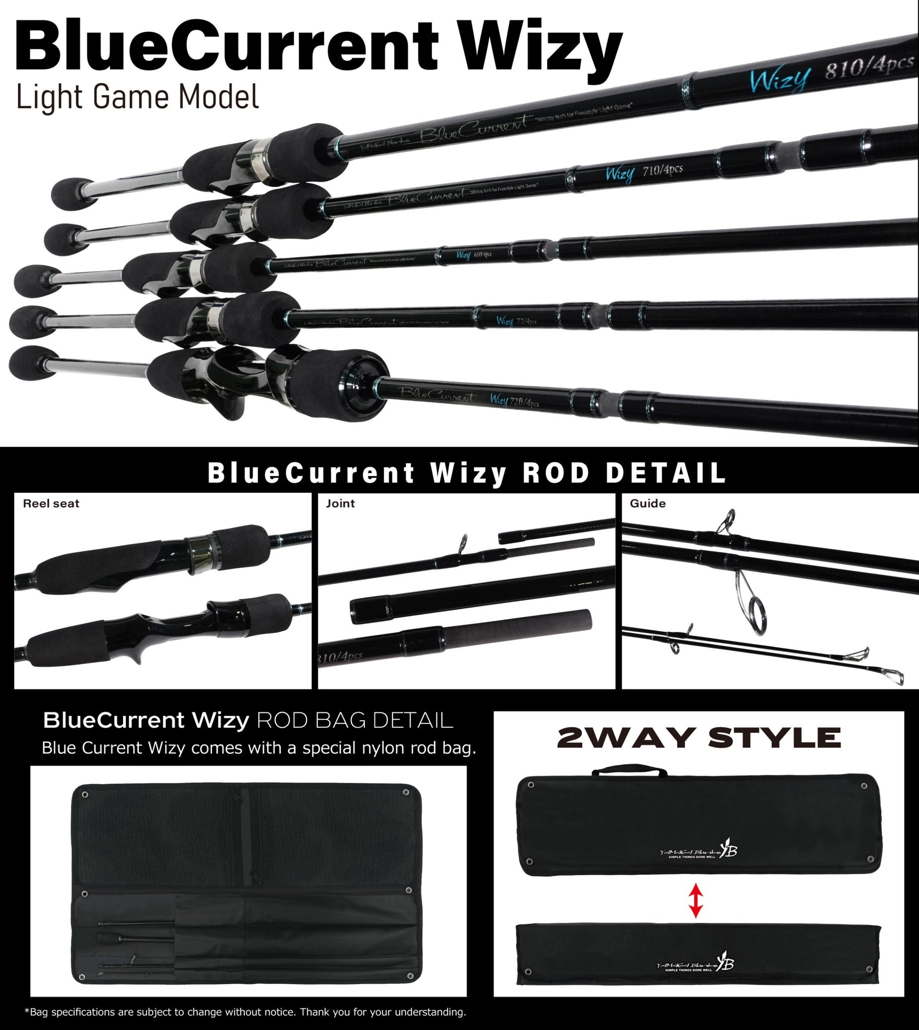Спиннинг Yamaga Blanks Wizy 610 4pcs 2