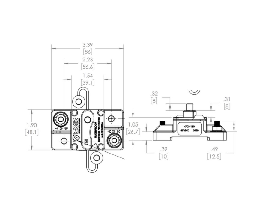 Предохранитель автоматический Egis 60 А Made in USA 5