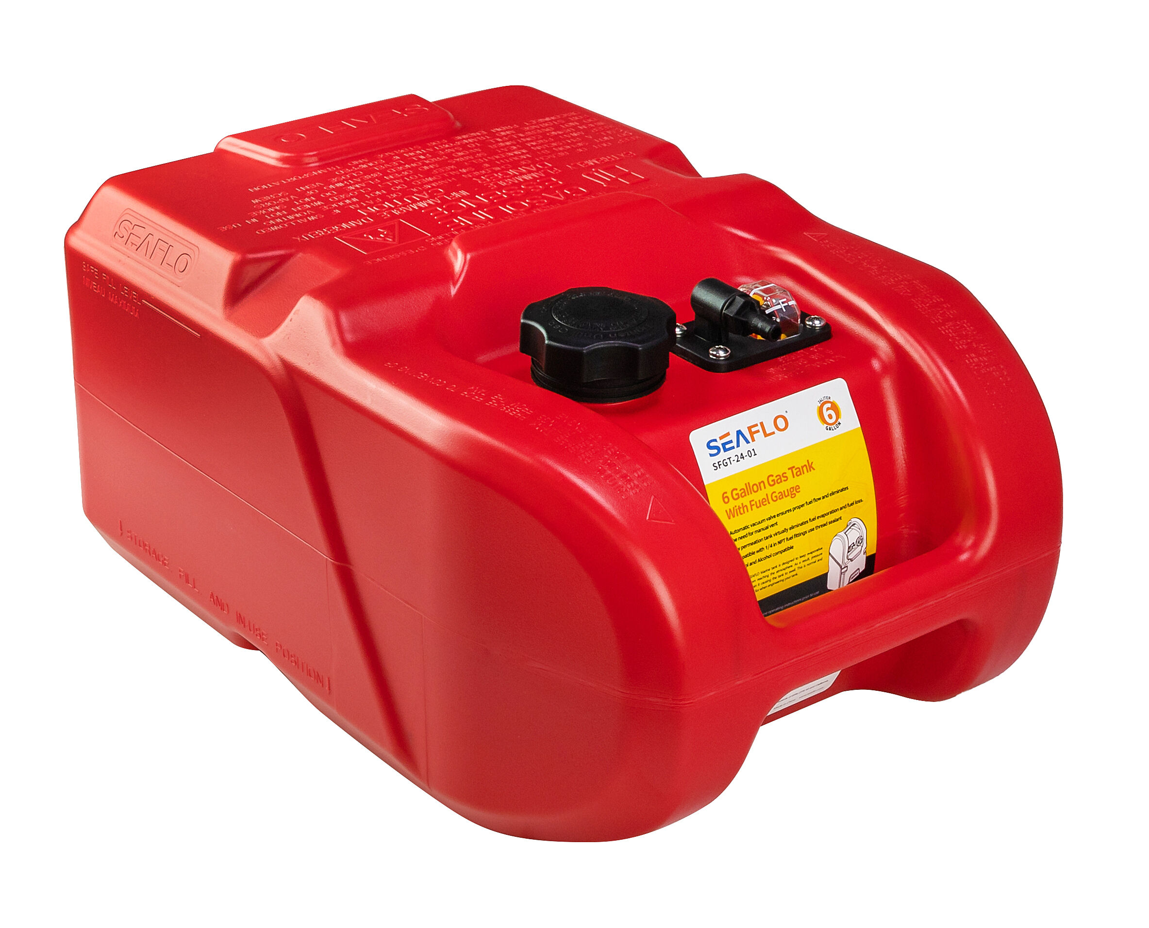 Бак топливный SeaFlo 24л с указателем уровня, без переходника