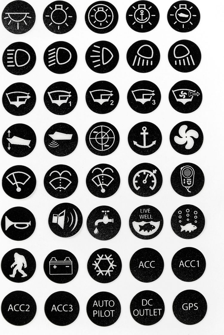 Набор наклеек YIS Marine для кнопок