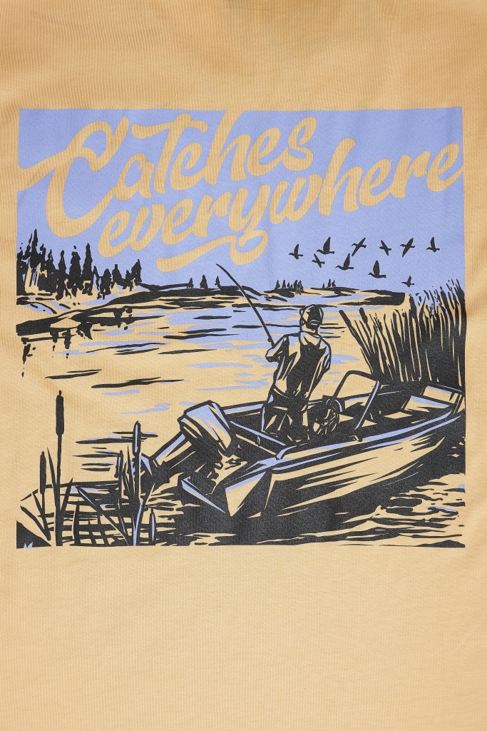 Футболка Narval Fishing T-shirt Catches Everywhere Creem Brulee 2