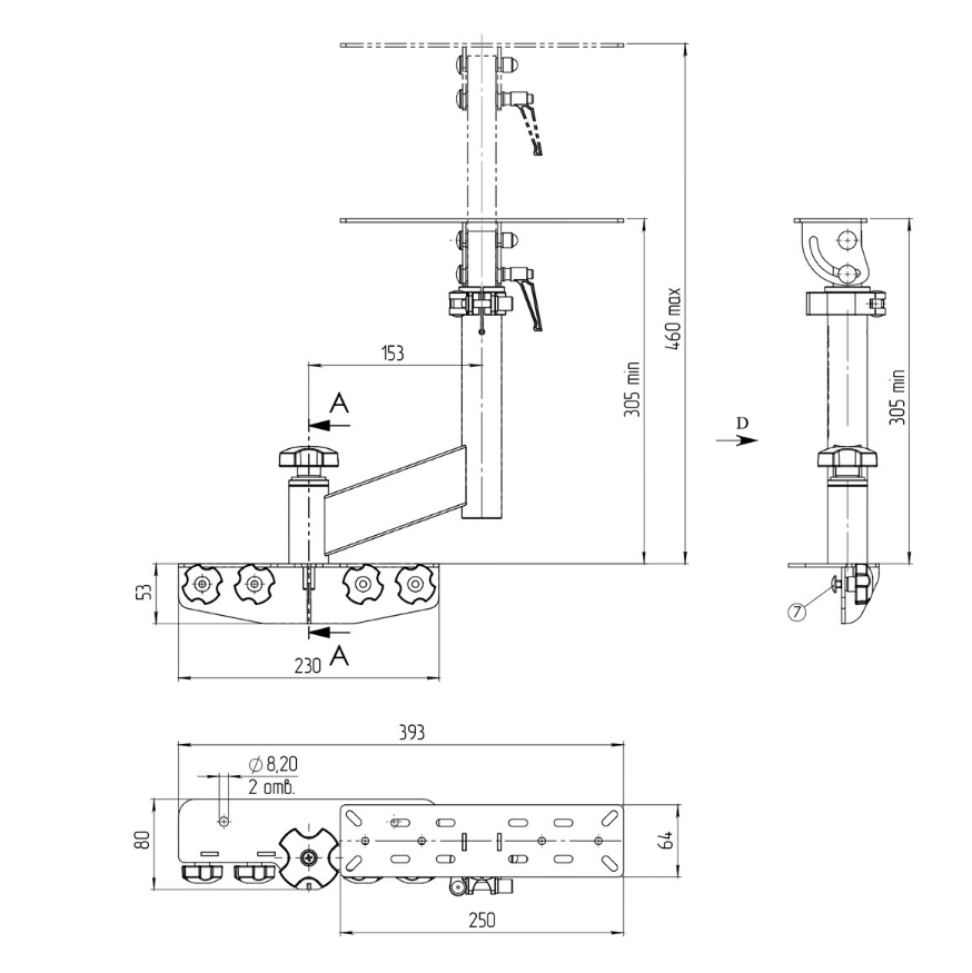 Стойка для монитора в Т-паз Практик Про 2