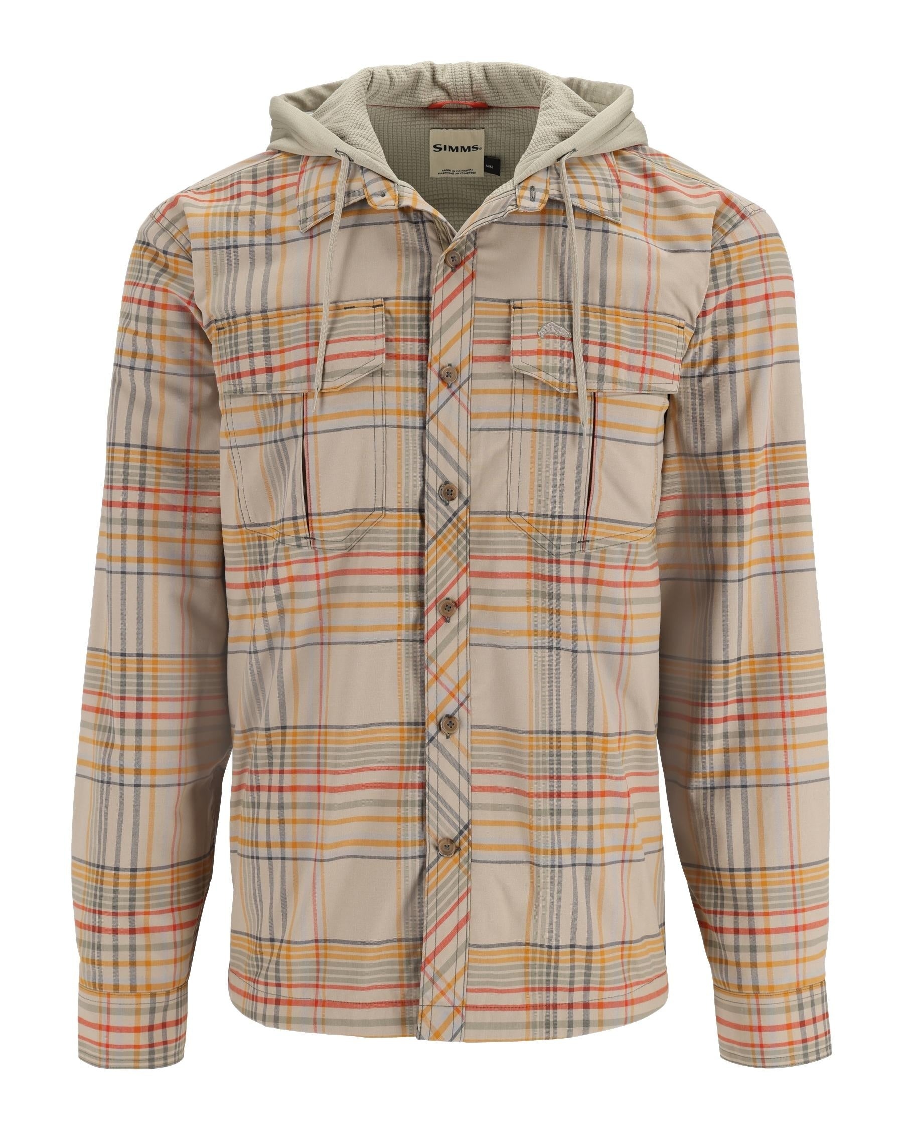 Рубашка Simms Coldweather Hoody Stone Neo Plaid