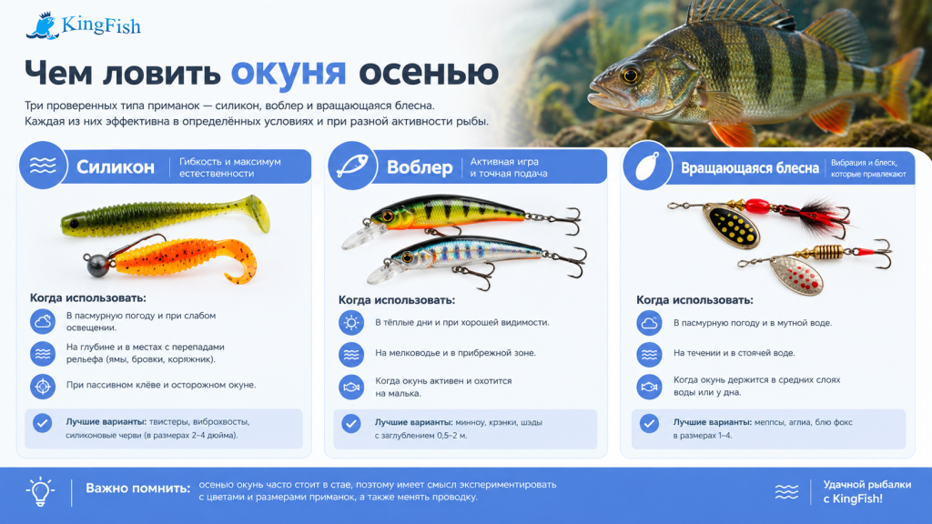 Осенние приманки для окуня