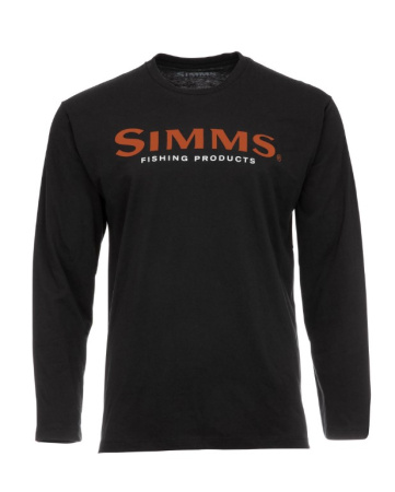 Футболка Simms Logo LS Shirt Black