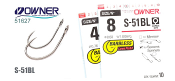 Картинка: одинарный крючок owner 51627 s-51bl
