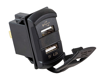 Картинка: разъем usb 5в 4.2а и вольтметр для установки совместно с кнопками aes11185x или aes1188x