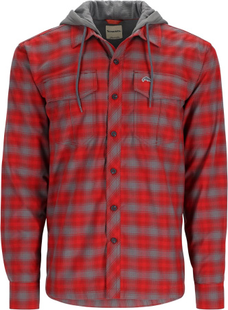 Рубашка Simms Coldweather Hoody Auburn Red Mc Plaid