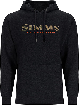 Картинка: толстовка simms logo hoody sharcoal heather