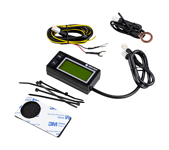 Картинка: тахометр универсальный marine rocket со счетчиком моточасов, датчиком температуры, вольтметром 