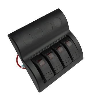 Картинка: панель бортового питания 4 переключателя, предохранители aes