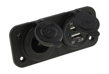 Картинка: панель с usb-разъемом и прикуривателем aes 