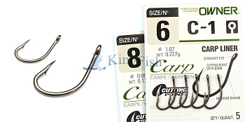 Картинка: одинарный крючок owner 53261 c-1 carp flyliner