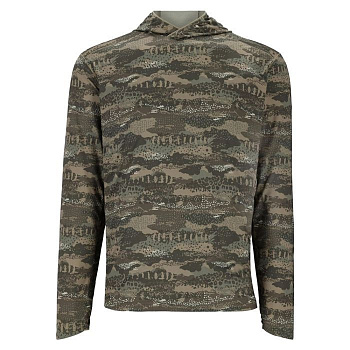 Картинка: футболка simms bugstopper solarflex hoodie shroud loden