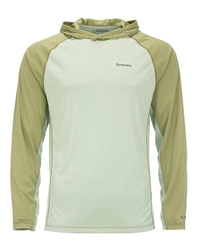 Картинка: футболка simms bugstopper solarflex hoodie l green/sage heather