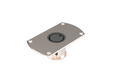 Основание стойки сидения врезное плоское усеченное Практик Про