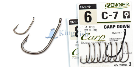 Owner Single Hooks NL_0017_53267 (C7) Carp Down