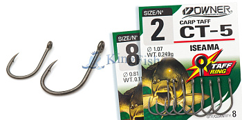 Картинка: одинарный крючок owner 53275 ct-5 carp taff