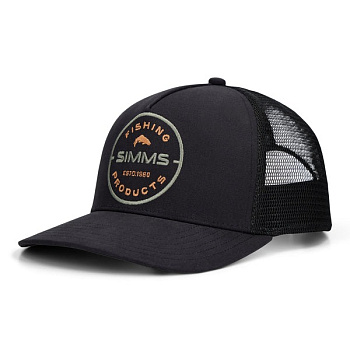 Картинка: кепка simms double haul trucker black rounder