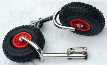 Картинка: транцевые колеса длинные быстросъёмные с вилкой