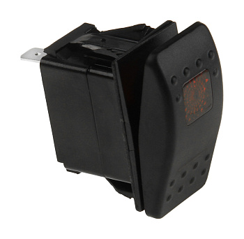 Картинка: переключатель трехпозиционный on-off-on 12в/20а 4р с подсветкой