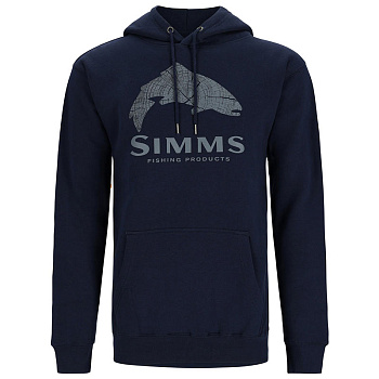 Картинка: толстовка simms wood trout fill hoody navy