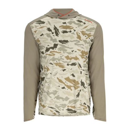 Футболка Simms Bugstopper Solar Flex Hoodie Ghost Camo Stone Stone 